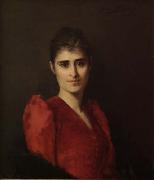 Anna Bilinska-Bohdanowicz, Portrait of a women in red dress